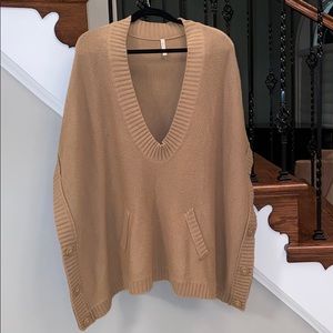 tan “poncho” sweater